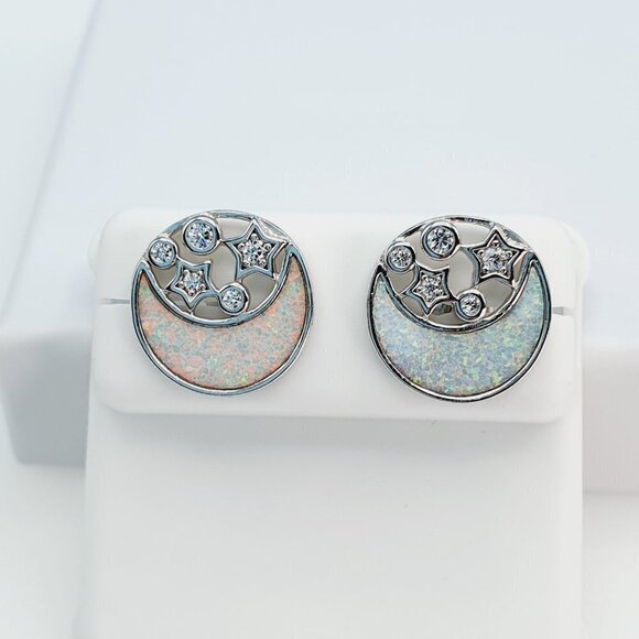 925 Sterling Silver Cubic Zirconia Earrings, U19254795 - Picture 5 of 11